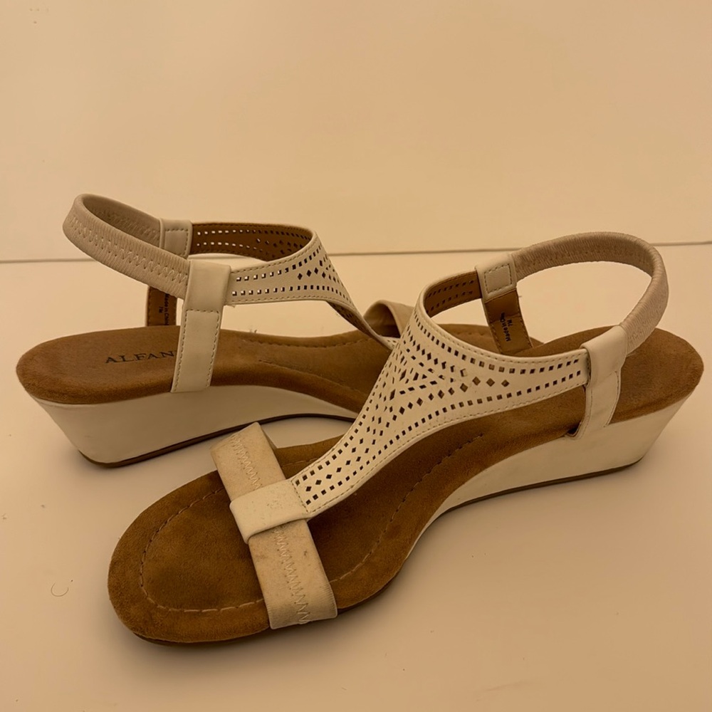 White Wedge Sandals